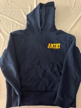 Authentic AMIRI Kids Navy Hoodie, size 10Y